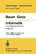 Cover-Bild zum Titel 'Informatik' von 'F. L. Bauer, G. Goos'