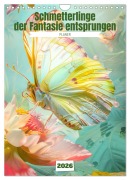 Cover-Bild zum Titel 'Schmetterlinge der Fantasie entsprungen - Planer (Wandkalender 2026 DIN A4 hoch), CALVENDO Monatskalender' von 'Liselotte Brunner-Klaus'