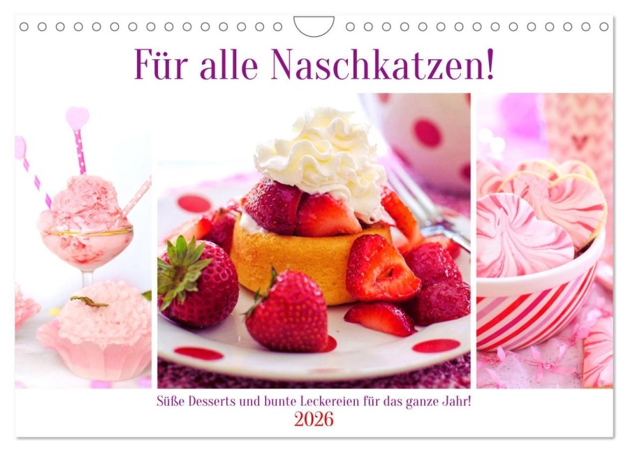 Für alle Naschkatzen! Süße Desserts und bunte Leckereien für das ganze Jahr! (Wandkalender 2026 DIN A4 quer), CALVENDO Monatskalender - Rose Hurley