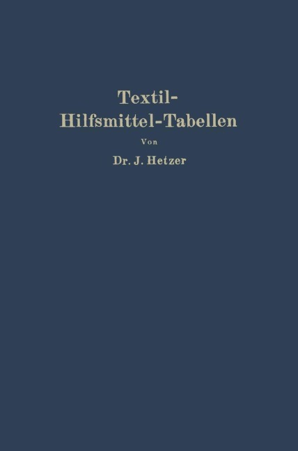 Textil-Hilfsmittel-Tabellen - Josef Hetzer