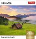 Alpen Sehnsuchtskalender 2025 - Wochenkalender mit 53 Postkarten - 