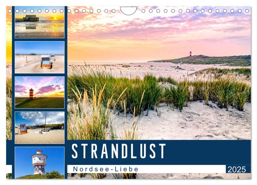 Strandlust Nordsee-Liebe (Wandkalender 2025 DIN A4 quer), CALVENDO Monatskalender - Andrea Dreegmeyer