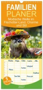 Cover-Bild zum Titel 'Familienplaner 2027 - Modische Welle im Fischotter-Land. Charme und Stil mit 5 Spalten (Wandkalender, 21 x 45 cm) CALVENDO' von 'Rose Hurley'