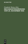 Reichskostenordnung vom 25. November 1935 - 