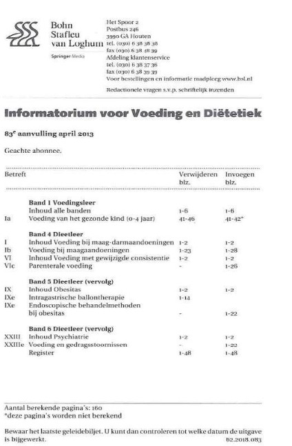 Informatorium Voor Voeding En Diëtetiek: Supplement 83 - 