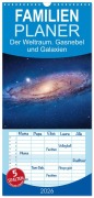 Familienplaner 2026 - Der Weltraum. Gasnebel und Galaxien mit 5 Spalten (Wandkalender, 21 x 45 cm) CALVENDO - Elisabeth Stanzer