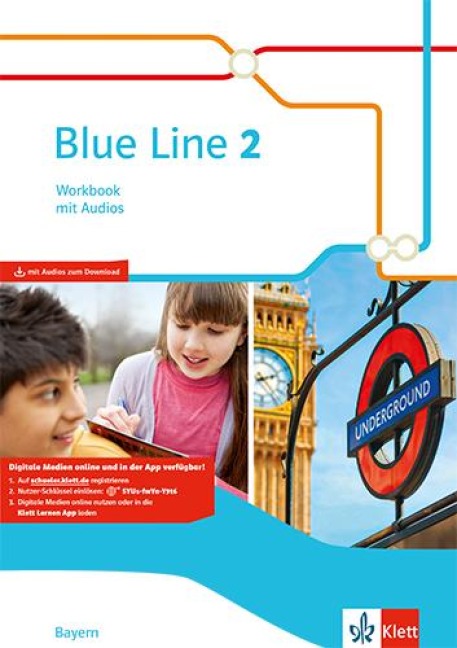 Blue Line 2. Workbook mit Audios Klasse 6. Ausgabe Bayern