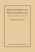 Cover-Bild zum Titel 'Die Grundlagen der Relativitätstheorie' von 'Rudolf Lämmel'