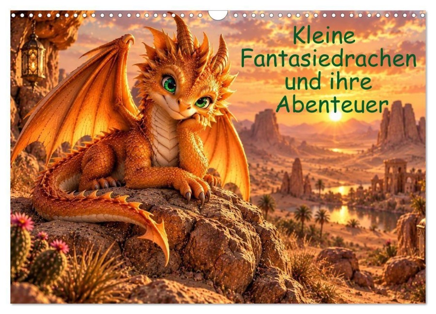 Kleine Fantasiedrachen und ihre Abenteuer (Wandkalender 2027 DIN A3 quer), CALVENDO Monatskalender - Wiebke von der Heyde