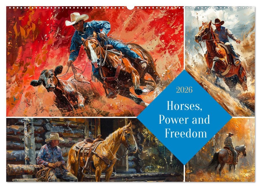 Horses, Power and Freedom (Wall Calendar 2026 DIN A2 landscape), CALVENDO 12 Month Wall Calendar - Kerstin Waurick