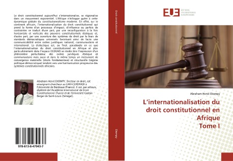 L¿internationalisation du droit constitutionnel en Afrique Tome I - Abraham Hervé Diompy