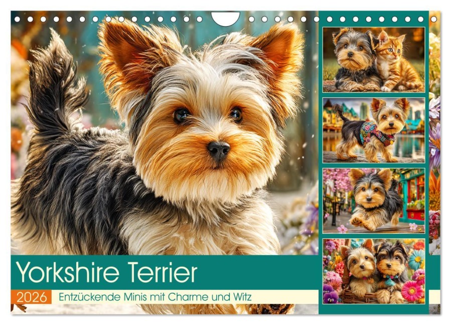 Yorkshire Terrier. Entzückende Minis mit Charme und Witz (Wandkalender 2026 DIN A4 quer), CALVENDO Monatskalender - Rose Hurley