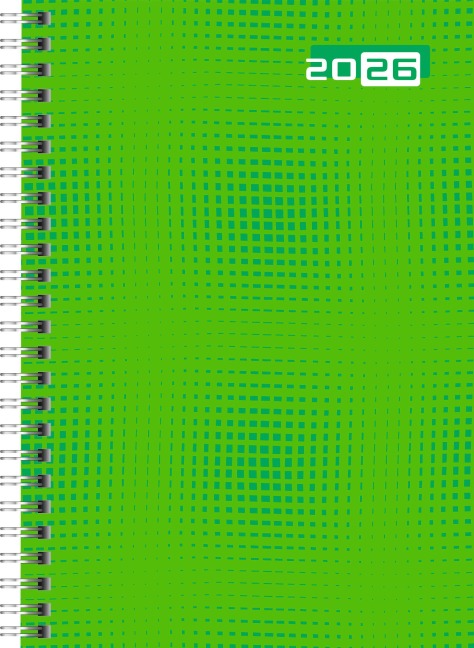 rido/idé 7021007016 | Buchkalender Mod. futura 2 2026 | A5, Papier, grün - 