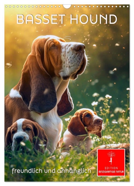 Basset Hound - freundlich und anhänglich (Wandkalender 2026 DIN A3 hoch), CALVENDO Monatskalender - Peter Roder