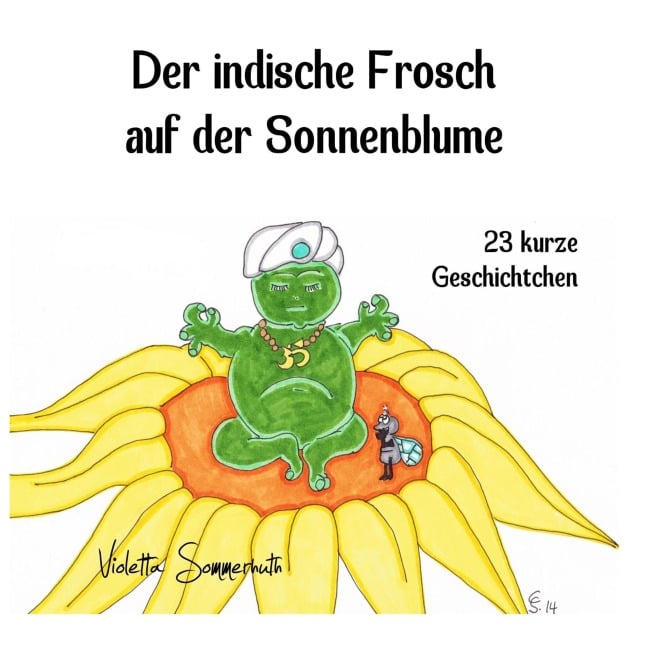 Der indische Frosch auf der Sonnenblume - Violetta Sommerhuth