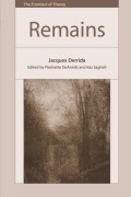 Cover-Bild zum Titel 'Remains - Jacques Derrida' von 'Jacques Derrida'