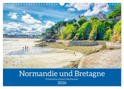 Cover-Bild zum Titel 'Normandie und Bretagne - Frankreichs schöner Nordwesten (Wandkalender 2026 DIN A3 quer), CALVENDO Monatskalender' von 'Thomas Bartruff'