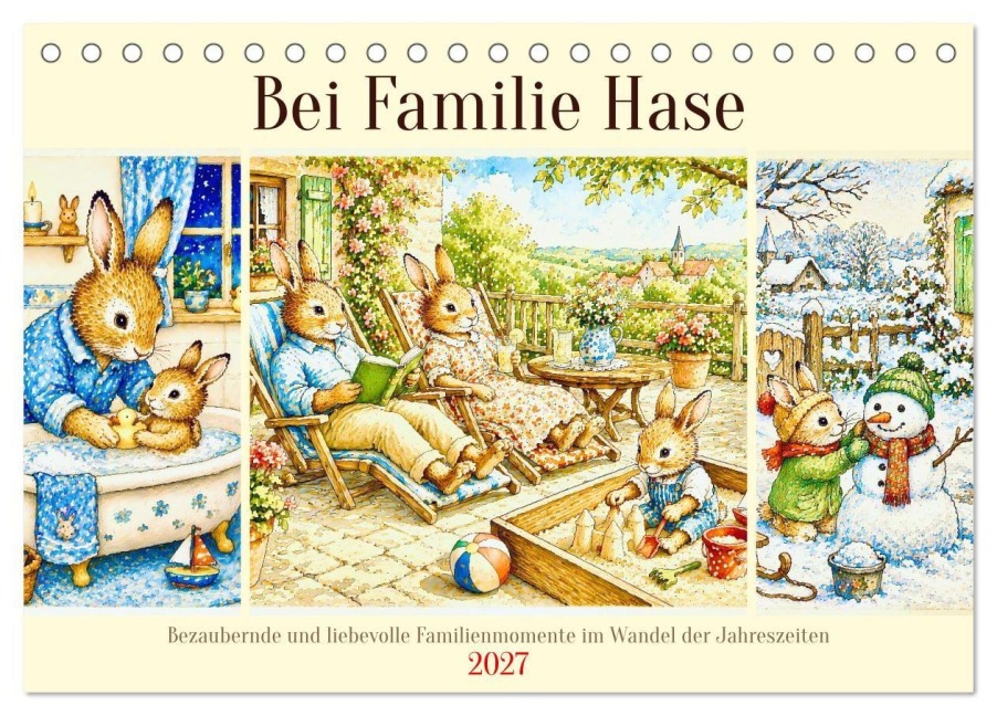 Bei Familie Hase (Tischkalender 2027 DIN A5 quer), CALVENDO Monatskalender - Steffani Lehmann
