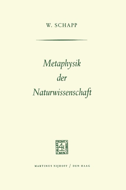 Metaphysik der Naturwissenschaft - W. Schapp