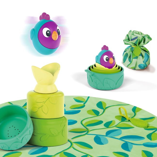 Play+ Baby-Stapel-Puzzle: Vogelnest - ab 6 Monate - 