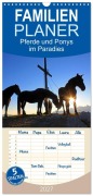 Cover-Bild zum Titel 'Familienplaner 2027 - Pferde und Ponys im Paradies mit 5 Spalten (Wandkalender, 21 x 45 cm) CALVENDO' von 'Christa Kramer'