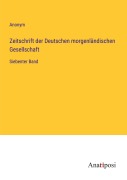 Cover-Bild zum Titel 'Zeitschrift der Deutschen morgenländischen Gesellschaft' von 'Anonym'