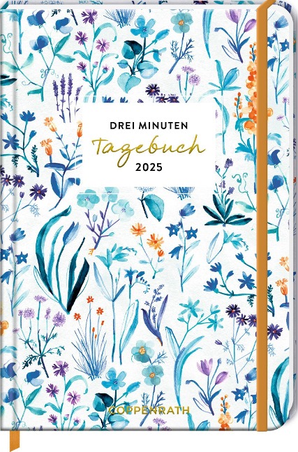 Großer Wochenkalender - 3 Minuten Tagebuch 2025/Blumen weiß - 