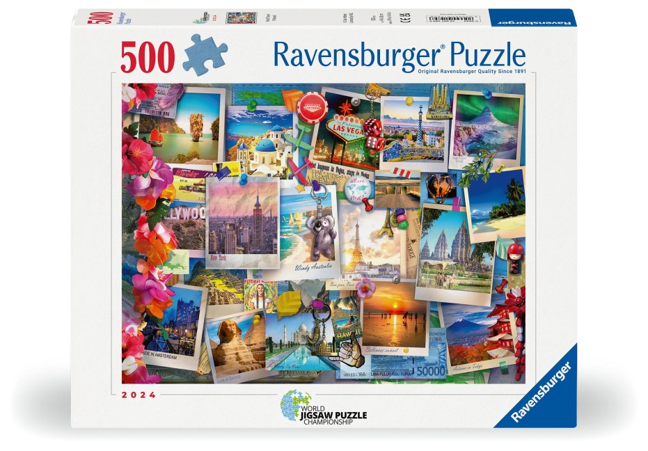 Erwachsenenpuzzle 500 Teile - Weltreise - Pinnwand - 