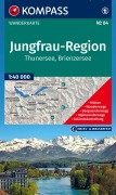 Cover-Bild zum Titel 'KOMPASS Wanderkarte 84 Jungfrau-Region, Thunersee, Brienzersee 1:40.000' von ''