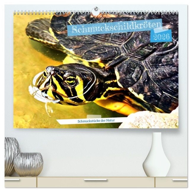 Schmuckschildkröten - Schmuckstücke der Natur (hochwertiger Premium Wandkalender 2026 DIN A2 quer), Kunstdruck in Hochglanz - Henning von Löwis of Menar