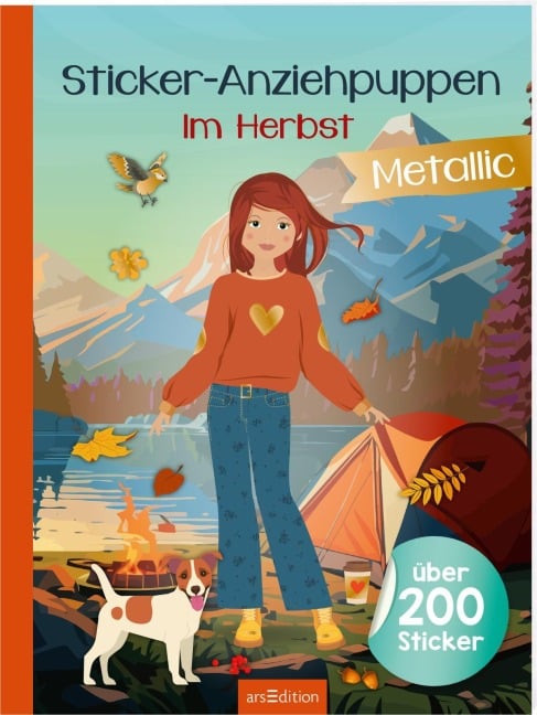 Sticker-Anziehpuppen Metallic - Im Herbst - 