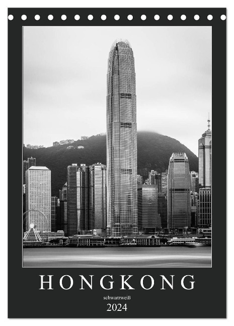 Hongkong schwarzweiß (Tischkalender 2024 DIN A5 hoch), CALVENDO Monatskalender - Sebastian Rost