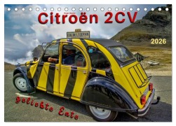 Cover-Bild zum Titel 'Citroën 2CV - geliebte Ente (Tischkalender 2026 DIN A5 quer), CALVENDO Monatskalender' von 'Peter Roder'