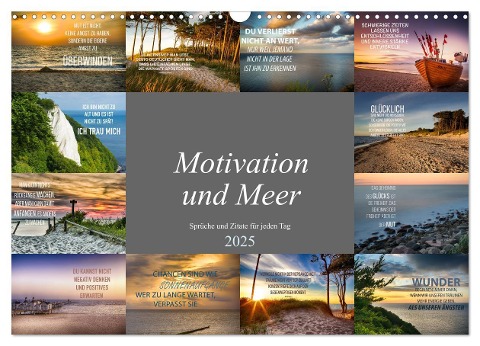 Motivation und Meer (Wandkalender 2025 DIN A3 quer), CALVENDO Monatskalender - Dirk Meutzner