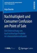 Cover-Bild zum Titel 'Nachhaltigkeit und Consumer Confusion am Point of Sale' von 'Anja Buerke'