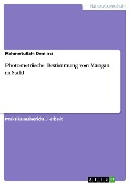 Cover-Bild zum Titel 'Photometrische Bestimmung von Mangan in Stahl' von 'Rahmetullah Demirci'