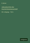 Cover-Bild zum Titel 'Jahresberichte der Geschichtswissenschaft' von 'E. Berner'