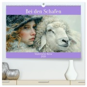 Cover-Bild zum Titel 'Bei den Schafen - Malerische Reise (hochwertiger Premium Wandkalender 2026 DIN A2 quer), Kunstdruck in Hochglanz' von 'Liselotte Brunner-Klaus'