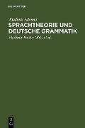 Cover-Bild zum Titel 'Sprachtheorie und deutsche Grammatik' von 'Wladimir Admoni'