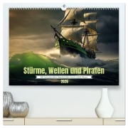 Cover-Bild zum Titel 'Stürme, Wellen und Piraten (hochwertiger Premium Wandkalender 2026 DIN A2 quer), Kunstdruck in Hochglanz' von 'Kerstin Waurick'