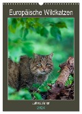 Europäische Wildkatzen - Jahresplaner (Wandkalender 2024 DIN A3 hoch), CALVENDO Monatskalender - Janita Webeler