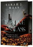 Cover-Bild zum Titel 'Throne of Glass - Herrscherin über Asche und Zorn' von 'Sarah J. Maas'