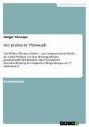 Cover-Bild zum Titel 'Der politische Philosoph' von 'Holger Skorupa'