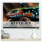 Cover-Bild zum Titel 'Reptilien Schlangen, Echsen und Co. (hochwertiger Premium Wandkalender 2026 DIN A2 quer), Kunstdruck in Hochglanz' von 'Elisabeth Stanzer'