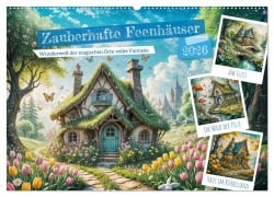 Zauberhafte Feenhäuser - Wunderwelt der magischen Orte voller Fantasie (Wandkalender 2026 DIN A2 quer), CALVENDO Monatskalender - Anja Frost
