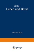 Aus Leben und Beruf - Fritz Haber