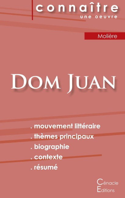 Fiche de lecture Dom Juan de Molière (analyse littéraire de référence et résumé complet) - Molière