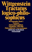 Cover-Bild zum Titel 'Tractatus logico-philosophicus. Tagebücher 1914 - 1916. Philosophische Untersuchungen' von 'Ludwig Wittgenstein'