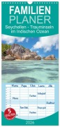 Cover-Bild zum Titel 'Familienplaner 2026 - Seychellen - Trauminseln im Indischen Ozean mit 5 Spalten (Wandkalender, 21 x 45 cm) CALVENDO' von 'Thomas Bugdoll'