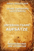 Cover-Bild zum Titel 'Unterhaltsame Aufsätze' von 'Georg Christoph Lichtenberg'